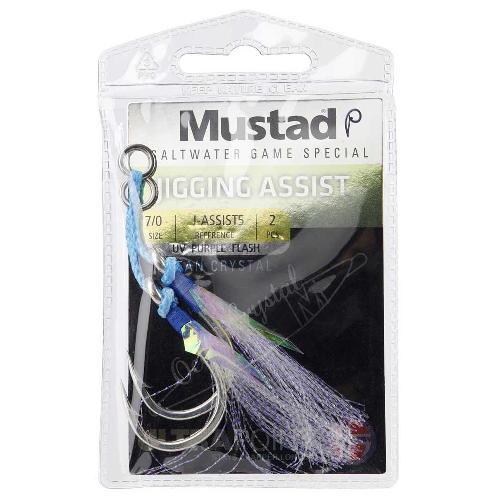 Mustad Ocean Crystal Jigging Assist Hooks 4X Strong Purple Flash – JDM SLOW  JIGGING